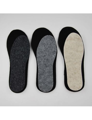 Double-layer sheep's wool felt insoles