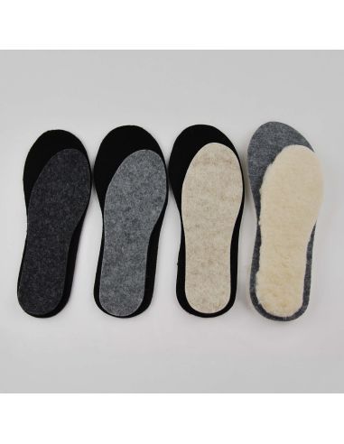 Double-layer sheep's wool felt insoles