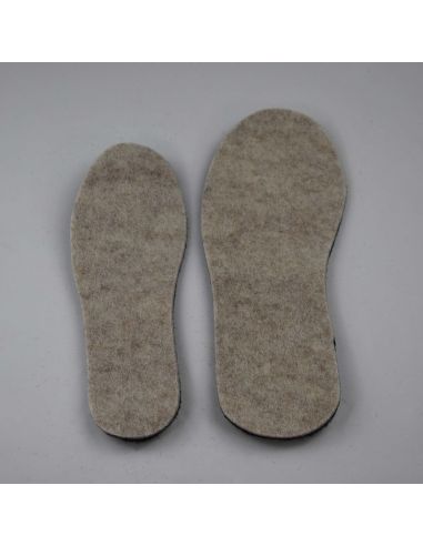 Double-layer sheep's wool felt insoles
