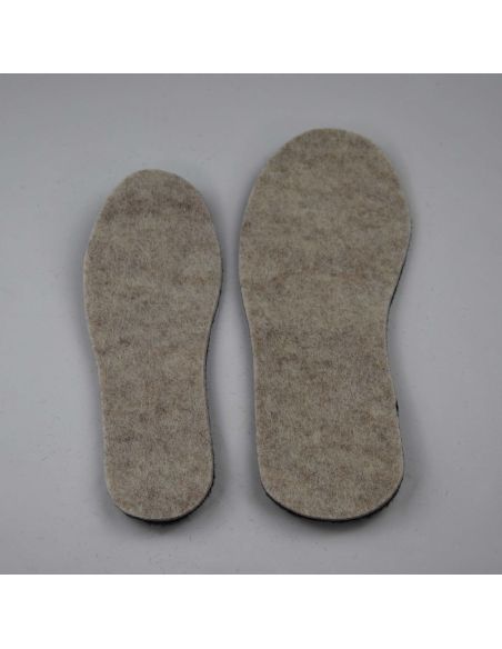 Double-layer sheep's wool felt insoles