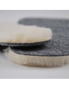 Double-layer sheep's wool and wool felt insoles 