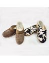 wooden  genuine cow skin clogs for men and women