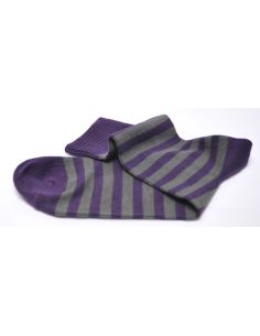 Chaussettes colorées à rayures en coton 2