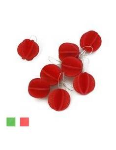 Mini decorative balls reds and postcard Birch LOVI