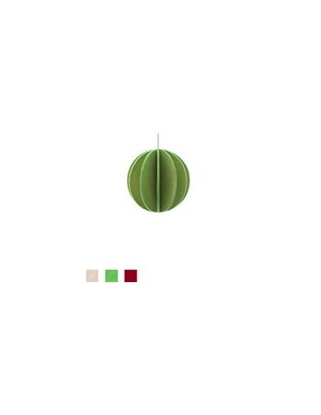 Mini decoration green balls and postcard wood Birch LOVI