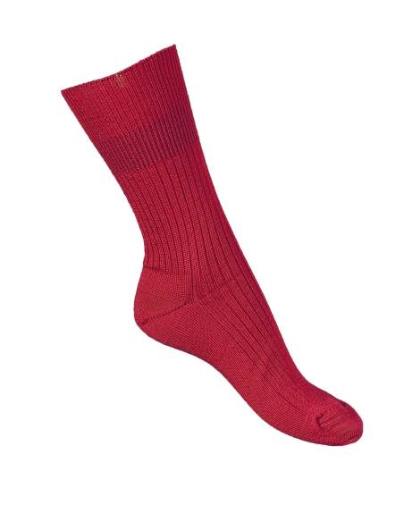 Chaussettes rouges 90% laine mérinos 
