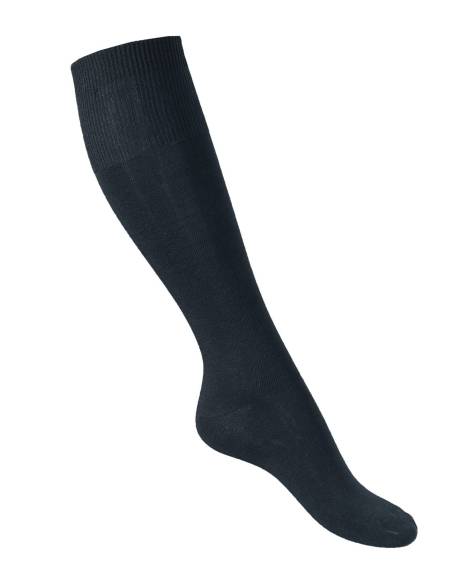 Chaussettes montantes noires 75% laine mérinos