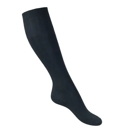 Knee-length socks black 75% Merino Wool