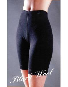 Short long black woman pure Merino Wool 2