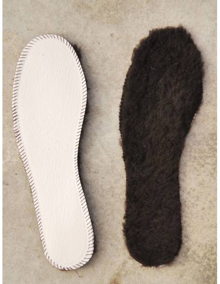 Semelles intérieures de chaussures en peau de mouton 
