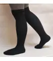 Chaussettes homme fines hautes genoux 100% laine