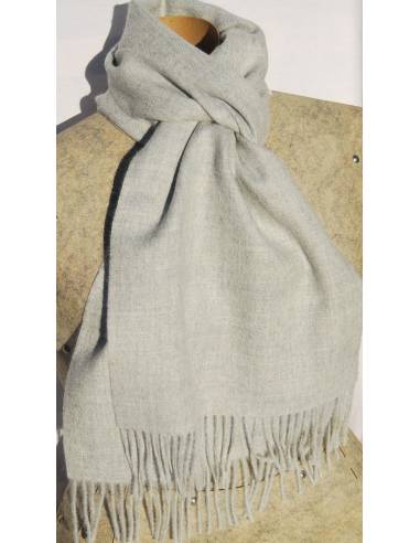 Echarpes luxueuses baby alpaga gris clair