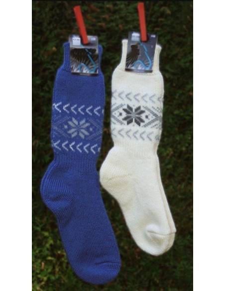 Chaussettes laine mérinos jacquard nordiques épaisses 