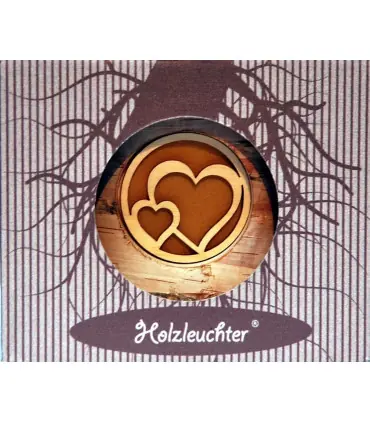 Décoration coeur et carte postale bois de bouleau LOVI