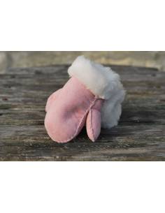 Moufles en peaux de mouton retournée