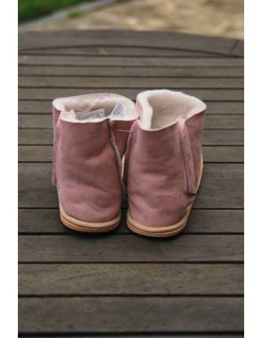 Stiefel Kinder Kinder-Hausschuhe-Schafspelz zurückgegeben