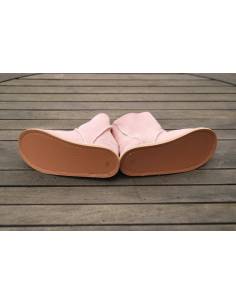 Chaussons bottes bébé enfant peau de mouton moka ou rose 2
