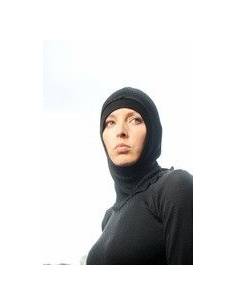 Hood wool and hot fine black silk 2