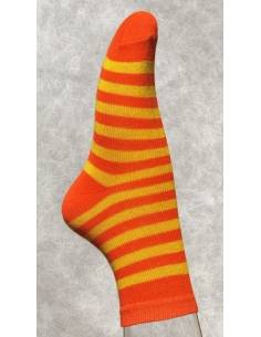 Chaussettes colorées à rayures en coton 2