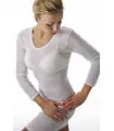 T-Shirt lange Frau Baumwolle weiß