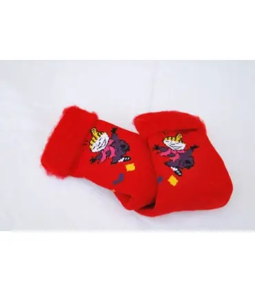 Calcetines rojo de lujo de la historieta  niños