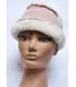 Hat in fleecy lambskin mocha, pink, blue or beige - woman and child