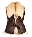 Veste femme en peau d'agneau sans manches