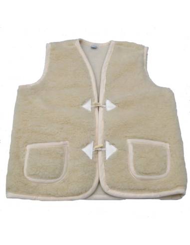 Veste en véritable laine de berger style montagne campagne en écru