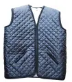 gilet en laine noir damassé sans manches col V homme ou femme 