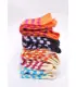 Pack de 3 paires de chaussettes femme coton d'Egypte rayé et coloré