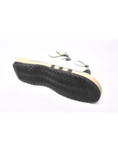 Grifo doble hebilla de madera FLEX cuero blanco
