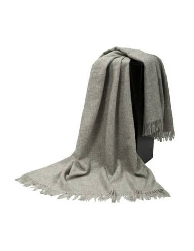 Plaids gris et écru en pure laine scandinave 