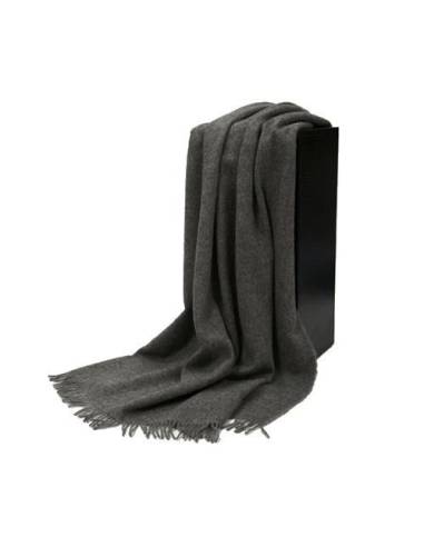 Plaids gris et écru en pure laine scandinave