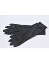 sous gant soie naturelle uni noir