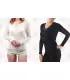 Shirt women long sleeves in 100% Merino Wool. Under garment warm  soft