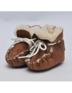 Chaussons de bébés peau d'agneau véritable 2