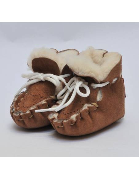Bébés Zapatillas de piel de cordero genuino