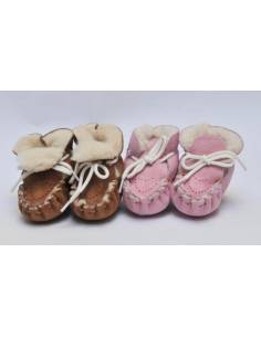 Baby slippers in guenuine lambskin