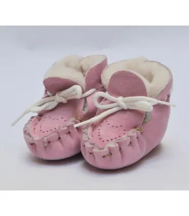 Baby slippers in guenuine lambskin