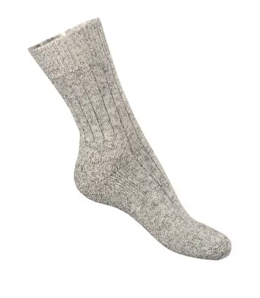 Socks wool 60% mottled grey leisure