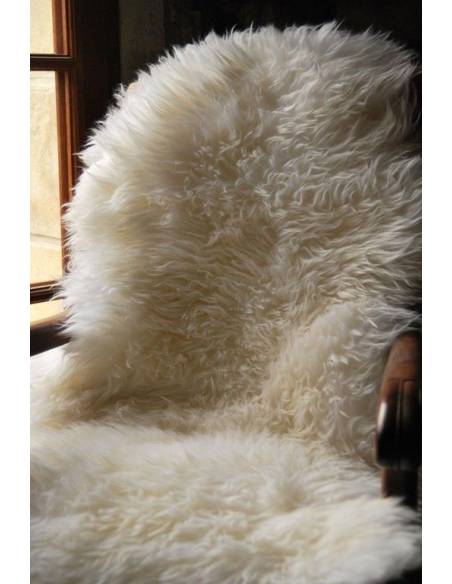 Grandes Peaux de mouton décoration blanc