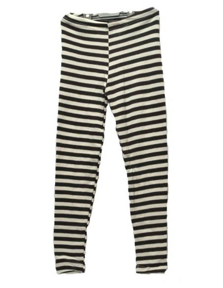 leggings enfant laine et soie rayé