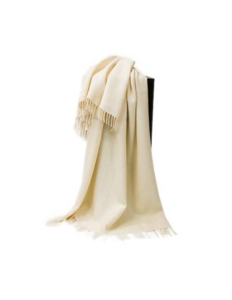 baby alpaca throws écru