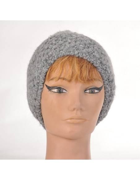wool mohair beanies medium grey
