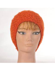 wool mohair beanies medium orange