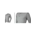 men's HENLEY Shirt  long sleeve pure wool Merino - under warm soft  clothing