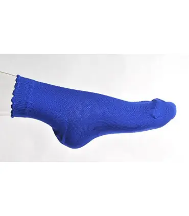 cotton women blue ankle socks 