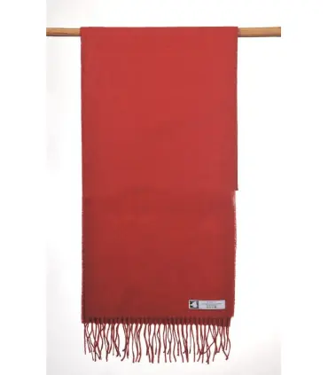 Baby alpaca wool red scarf