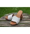 Wooden sandals FLEX leather double buckle