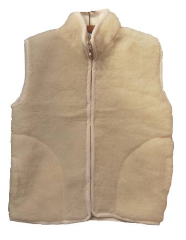 sleeveless ZIP jacket pure wool men or women - Ideal thermotherapy